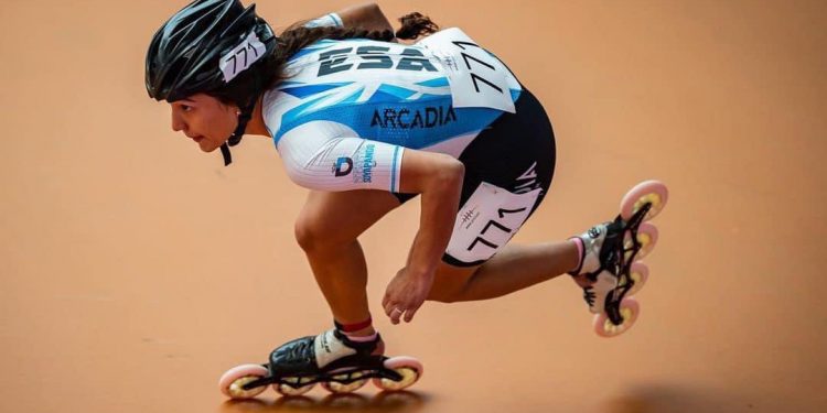 La patinadora  Ivonne Nóchez, estará compitiendo en los Juegos Bolivarianos. Foto/Archivo DES