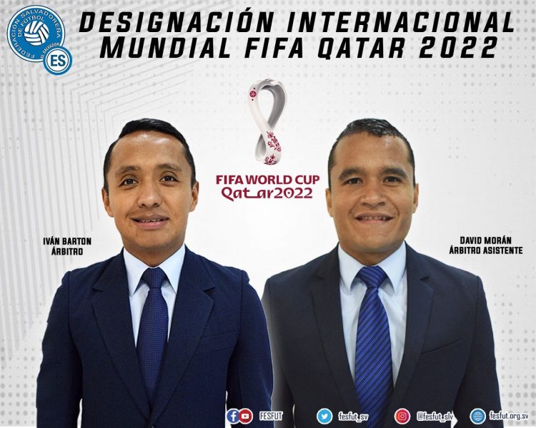 Iván Barton (árbitro principal) y David Morán (juez de línea), han sido escogidos por la Comisión de Arbitarje de FIFA, para estar presente en el Mundial de Catar 2022. Foto/Fesfut