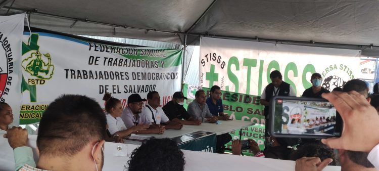 Sindicatos de diferentes sectores laborales endozaron su respaldo a la gestión del Presidente Nayib Bukele.