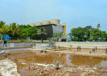 LAGEO realizó limpieza del tanque de emergencia de la Central Geotérmica Ahuachapán