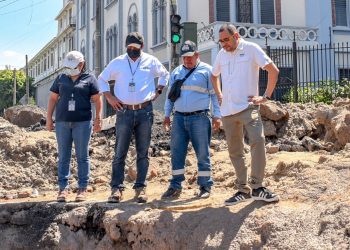 Fovial y ANDA realizan obras de mitigación en la cárcava ubicada en el barrio San Miguelito, San Salvador