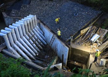 La obra de mitigación en la quebrada El Garrobo tiene un 95 % de avance