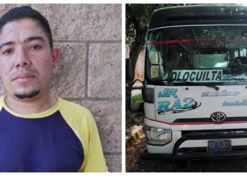 Detienen a motorista de transporte colectivo por conducir en sentido contrario en autopista a Comalapa