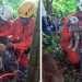 Bomberos rescata a Malandra, perrita que cayó en un barranco en Cuscatlán