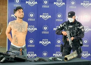 Cabecilla nacional de MS fue capturado con armas de alto poder  en Santa Ana