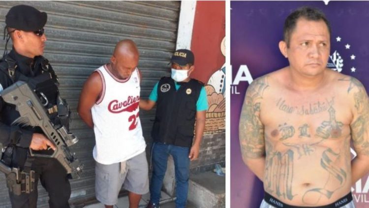 Entre los criminales expulsados a El Salvador hay cabecillas de la MS. Fotos PNC.