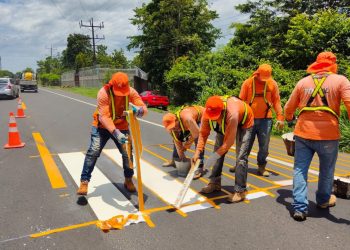 Carretera a El Deliro en San Miguel con un 94 % de avance