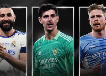 Benzema, Courtois y De Bruyne nominados a Mejor Jugador del año de la UEFA