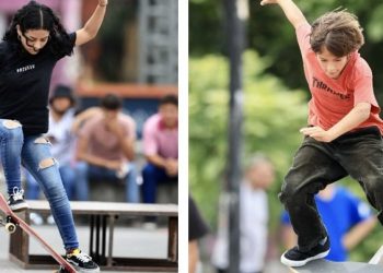 Jóvenes compiten en el Primer Campeonato Nacional de Skateboarding