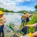 Continúan mega jornada de limpieza en el embalse Cerrón Grande, Chalatenango
