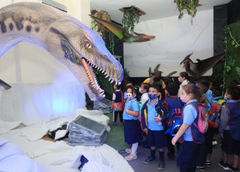 DIANA apoya la educación de la niñez con expedición jurásica en Tin Marín