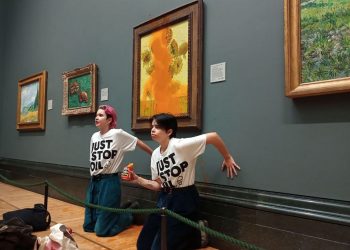 Militantes ecologistas arrojaron sopa sobre «Los girasoles» de Van Gogh en museo de Londres