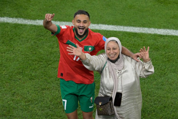 Los jugadores de Marrueco han llevado a sus madres al Mundial. Fotos: AFP