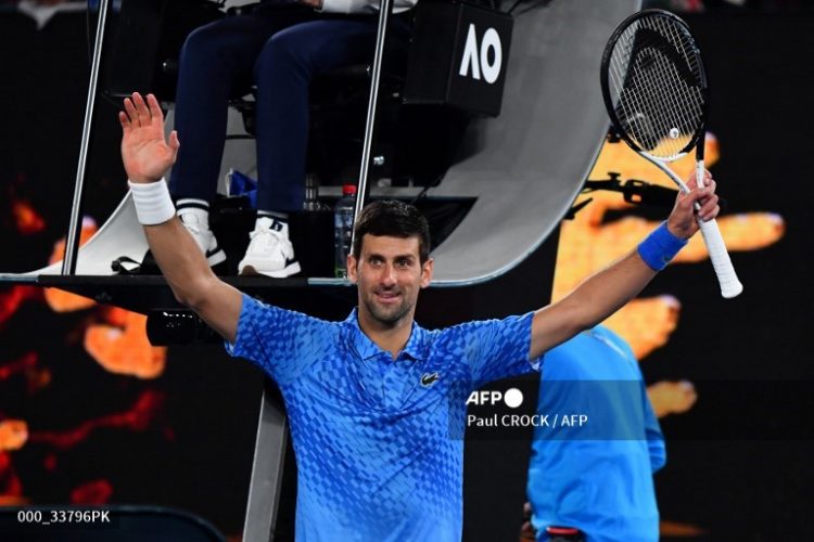 El serbio Novak Djokovic está listo para buscar este domingo su título número 22, cuando dispute la final del  Abierto Australiano 2023. Foto/AFP