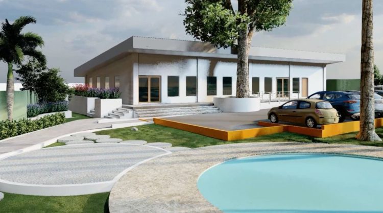 El Hotel Portales de San Francisco Gotera contará con 40 habitaciones, cuatro salones para eventos, piscina, amplio
parqueo, restaurante, bar, entre otras áreas. Es el segundo proyecto que llevará a cabo el salvadoreño en Morazán.