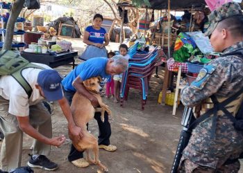 Vacunan a los perros y gatos en cantón La Danta, Ahuachapán