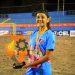 Dalia Castro, pivot de la Costa del Sol, también cantó el «We Are the Champions» con Sao Pedro