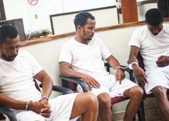 Acusan en Juzgado de San Luis La Herradura a tres colombianos detenidos con 1,280 kilos de cocaína