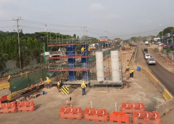 Paso a desnivel en Santa Ana tiene un avance del 35 %
