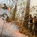 Personal militar asiste en labores de extinción de incendio en San Ingnacio, Chalatenango