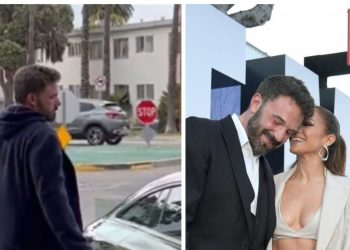 Captan a Ben Affleck aventando la puerta del carro a Jennifer Lopez