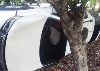 Dos mujeres resultaron lesionadas tras accidente de tránsito en autopista a Comalapa