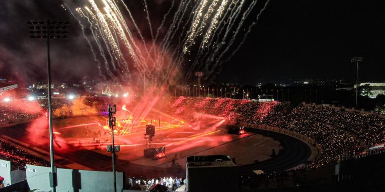 El Salvador inauguró los juegos de San Salvador 2023 con un cargamento de espectáculo. Foto: David Martínez.