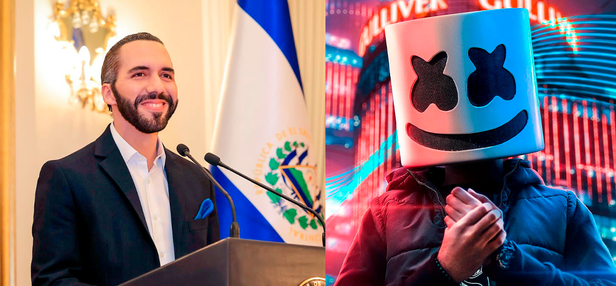 ¡Listos para la gran fiesta! Marshmello y el presidente Bukele se