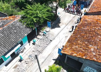La Dirección de Obras Municipales inició la remodelación de calles en Chapeltique, San Miguel