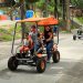 Diversión sobre ruedas en el parque Cuscatlán