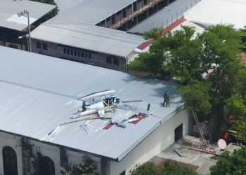 Policía reporta accidente aéreo en zona del Cuartel Central en San Salvador