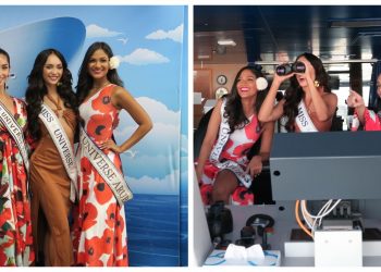 Alejandra Guajardo, Miss El Salvador 2022, celebró el Día de la Igualdad de la Mujer en el Carnival Vista junto a la actual Miss Universo