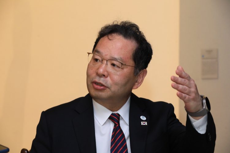 Hong Sang Jo, presidente de Samsung Electronics para América Latina. Foto Guillermo Martínez.