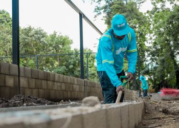 Construcción de Complejo Deportivo tiene un 60 % de avance en Sonzacate, Sonsonate