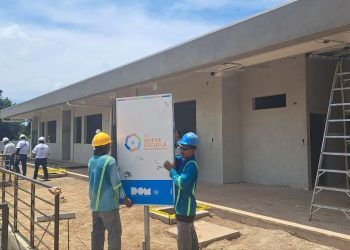 Construcción de centro escolar en Acajutla tiene un 85 % de avance