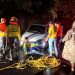 Autoridades atendieron emergencia de vehículos afectados por fuertes lluvias