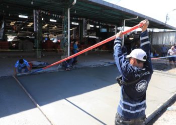 El Mercado La Tiendona tiene el 70 % de sus calles recarpeteadas