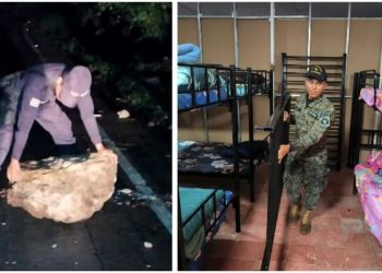 Policías y soldados se suman al trabajo de evacuación, logística y seguridad en albergues de El Salvador