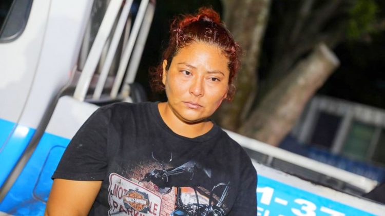La sospechosa fue identificada por las autoridades como Wendy Marielos Mendoza Vargas. Foto PNC