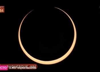 De esta manera fue la transmisión de la NASA de cada momento del eclipse de «anillo de fuego»