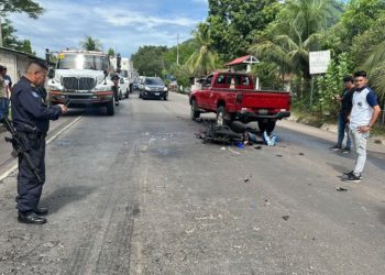 Lesionado de accidente fue atendido por personal de la Fuerza Naval