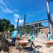 Construcción de plaza en Santa Isabel Ishuatán, Sonsonate, tiene 40 % de avance