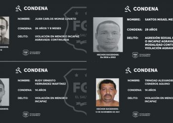 Fiscalía destaca captura y condena de 16 violadores y agresores sexuales en la última semana
