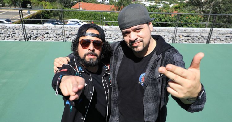 Pedro Alfaro, «Dros», y Francisco Flores, «Pipilis», de Adhesivo. (Foto: Diego García/Diario El Salvador)
