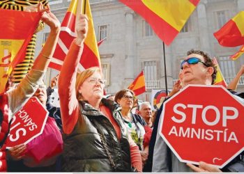 Marchan contra amnistía para independentistas en España