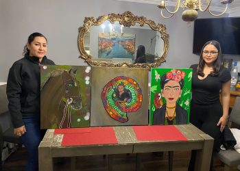 Joven salvadoreña destaca con sus pinturas en Virginia, Estados Unidos