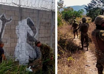 Militares eliminan grafitis en zonas liberadas y patrullan zonas rurales en busca de pandilleros