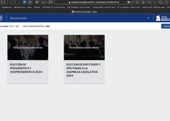 Salvadoreños en el exterior siguen votando