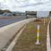Obras Públicas retira valla ilegal en el periférico Gerardo Barrios, San Miguel