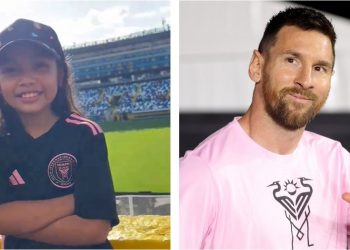 Video: Pequeña aficionada salvadoreña recibe camiseta autografiada de Messi